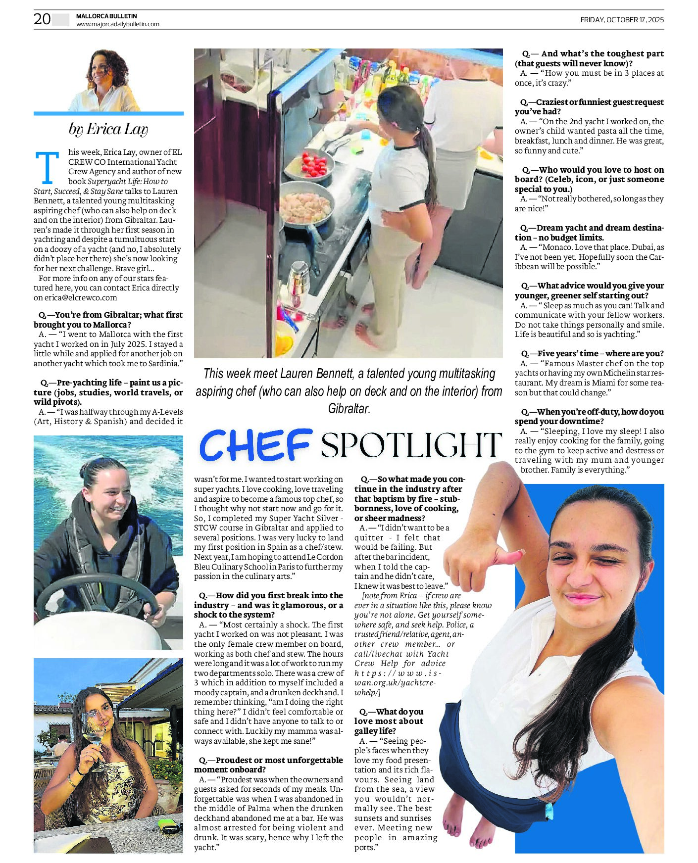 Crew Focus: Lauren Bennett